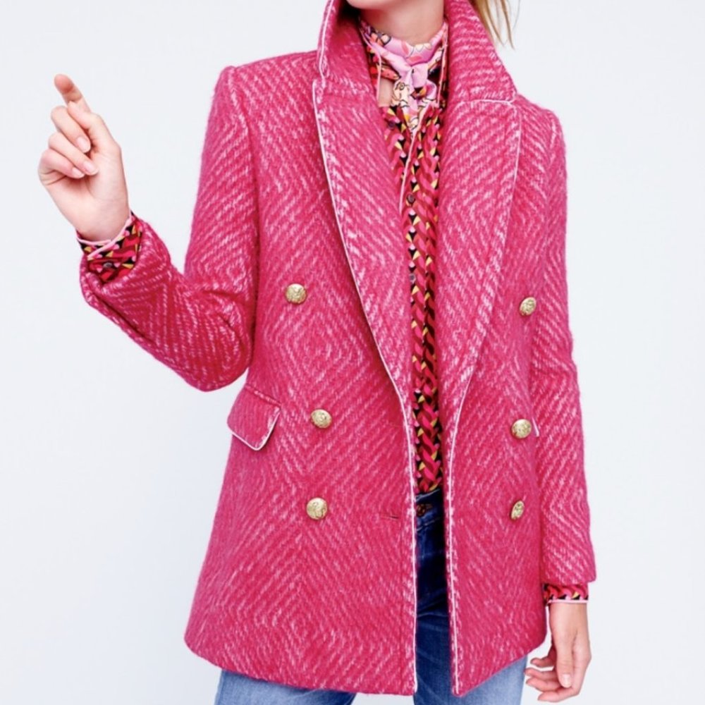 J. Crew Pink Pea Coat